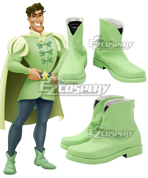 Disney Princess and the Frog Prince Naveen Green Cosplay Shoes