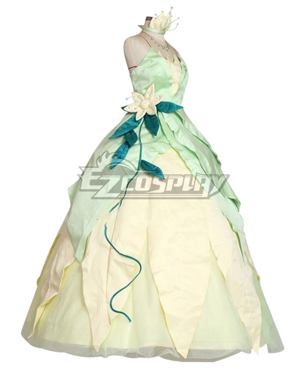 Disney Princess and the Frog Princess Tiana Halloween Cosplay Costume