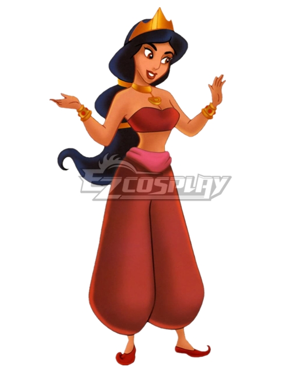 Disney Princess Princesa Jasmine Red Cosplay Costume