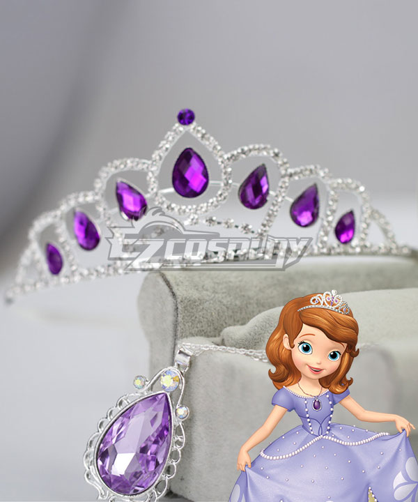 Disney Princess Sofia Sofia Necklace and Crown Cosplay Accessory Prop