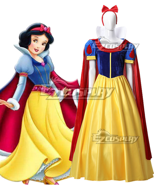 Disney Snow White Yellow Dress Cosplay Costume