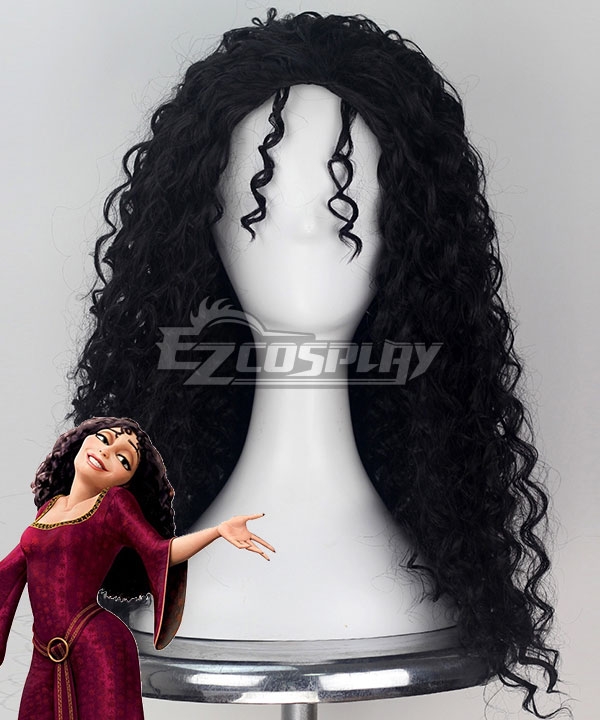 Disney Tangled Tangled Mother Gothel Black Cosplay Wig