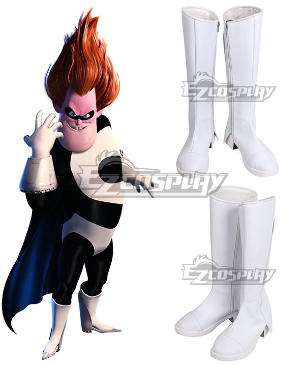Disney The Incredibles 2 Syndrome White Shoes Cosplay Boots