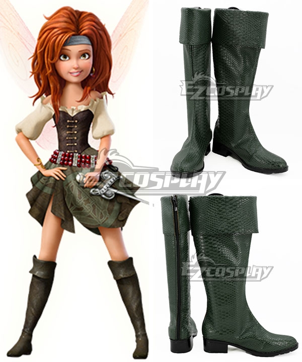 Disney Tinker Bell and the Pirate Fairy Zarina Green Shoes Cosplay Boots