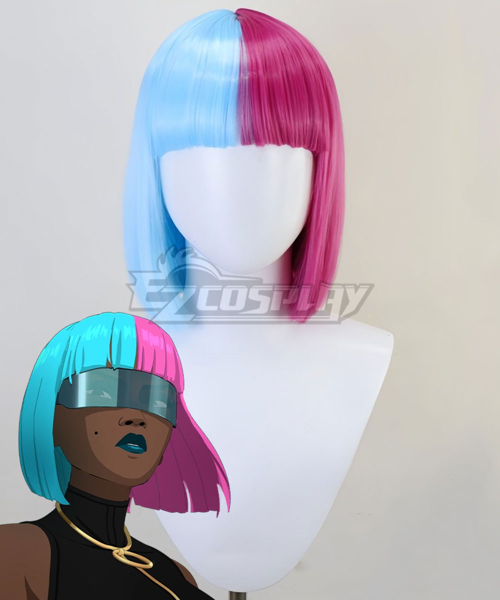 Pink Blue Wig Dainty Blue Pink Ombre Wig Cosplay Cotton Candy Cute| Kawaii  main image 4