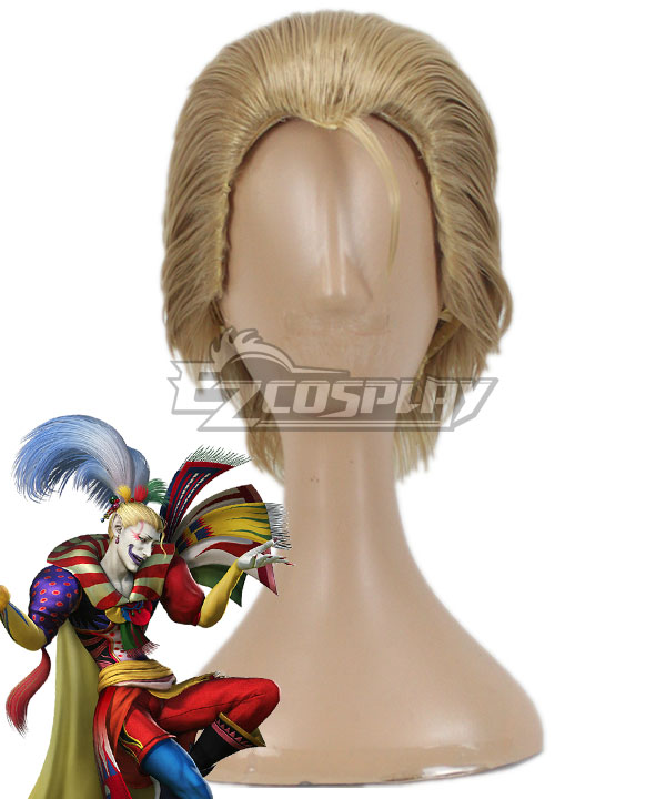 Dissidia Final Fantasy NT FF6 Kefka Golden Cosplay Wig