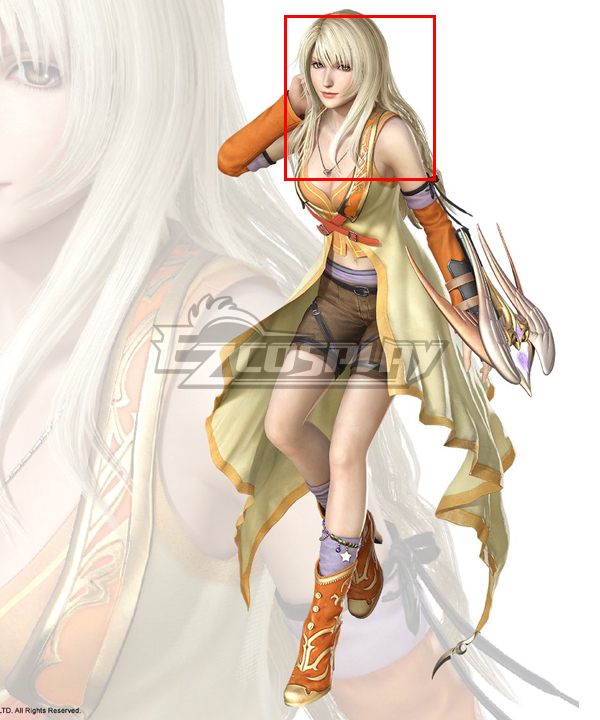 Dissidia Final Fantasy NT FF8 Rinoa Heartilly Golden Cosplay Wig