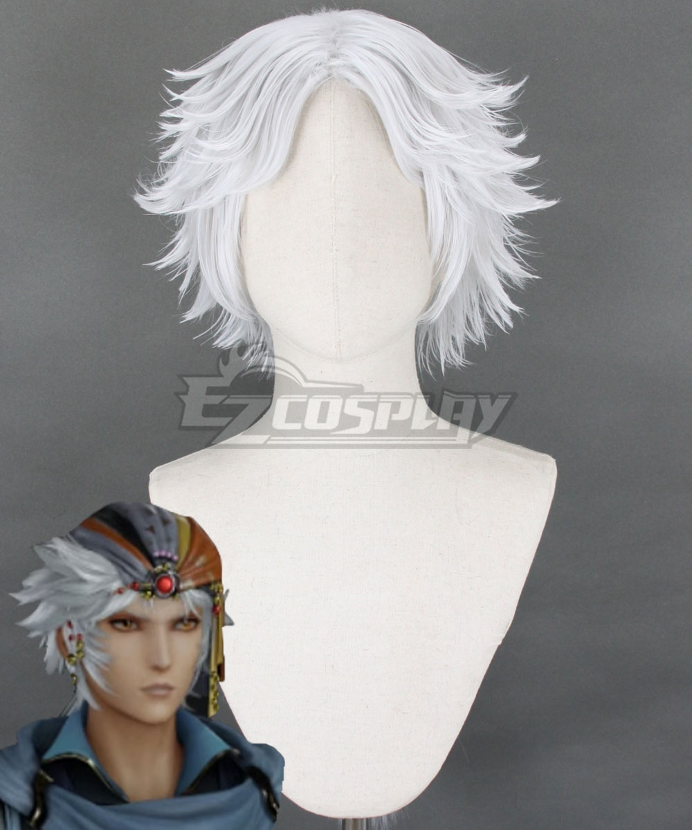Dissidia Final Fantasy NT Firion Silver Cosplay Wig