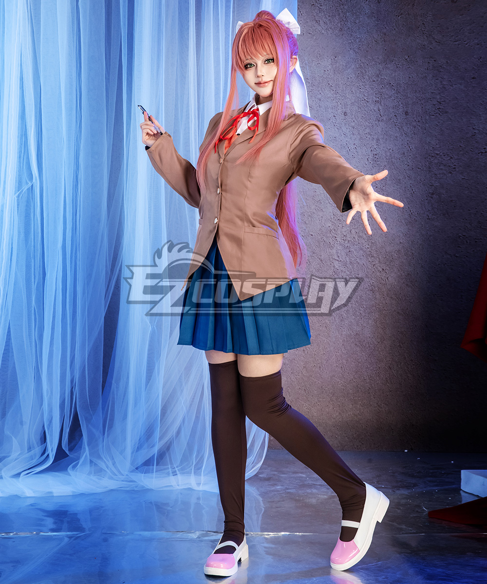 Doki Doki Literature Club! Monica Sayori Natsuki Yuri School Uniform Cosplay Costume