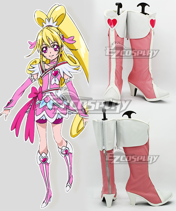 Doki Doki! Pretty Cure Heart Mana Aida Pink Cosplay Boots