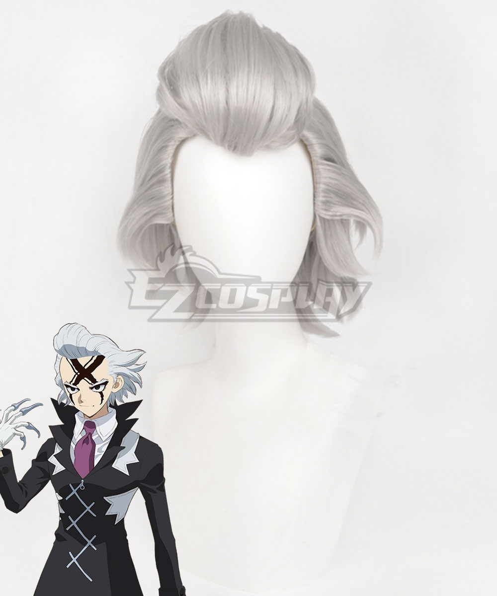 Dr.Stone SCIENCE FUTURE Part 2 Dr. Xeno Houston Wingfield White Cosplay Wig