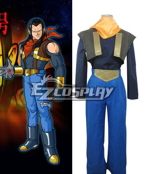 

Dragon Ball Super Andriod Uniform Cloth Combined Leather Costume