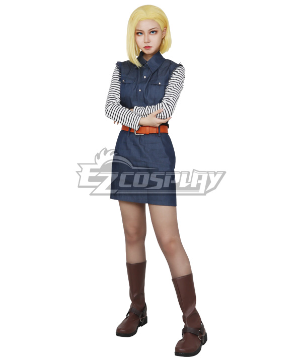 Dragon Ball Android 18 Cosplay Costume - New Edition