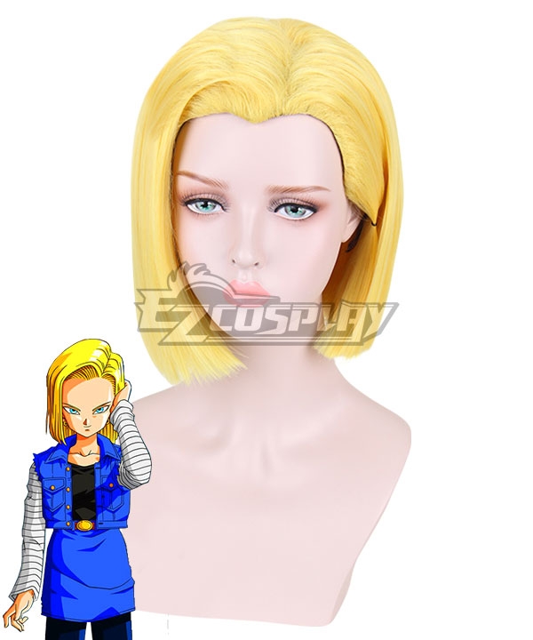 Dragon Ball Android 18 Golden Cosplay Wig