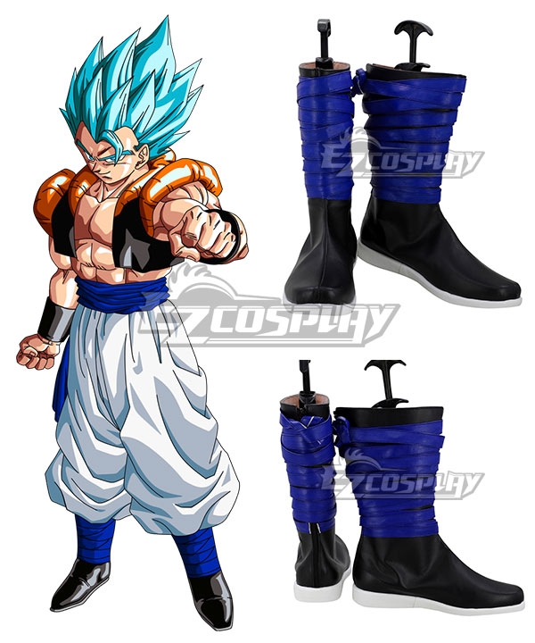 Dragon Ball Gogeta Black Blue Shoes Cosplay Boots