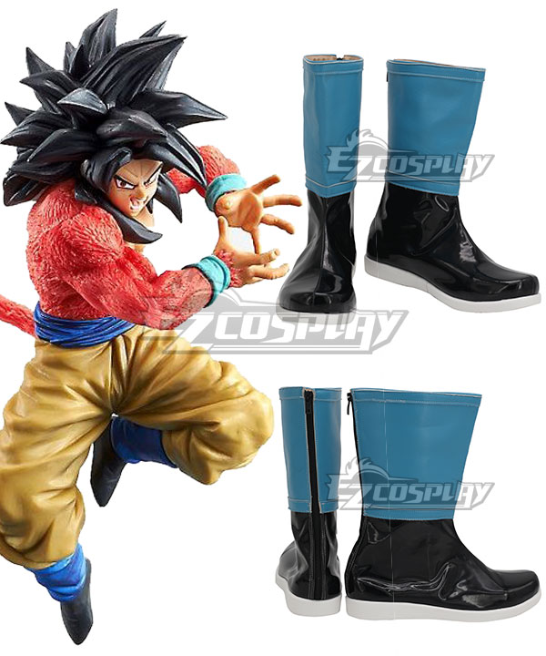 Dragon Ball GT Son Goku Kakarotto Super Saiyan 4 Black Cosplay Shoes