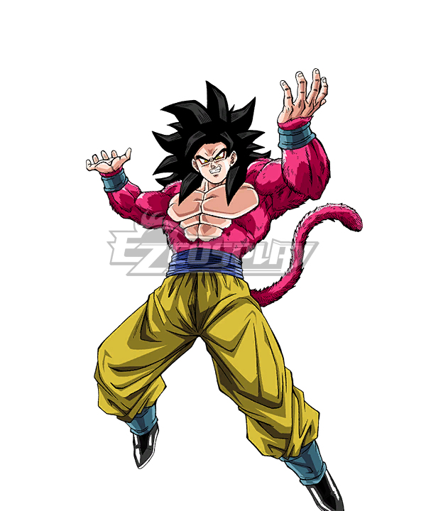 Dragon Ball GT Son Goku Kakarotto Super Saiyan 4 Black Cosplay Wig