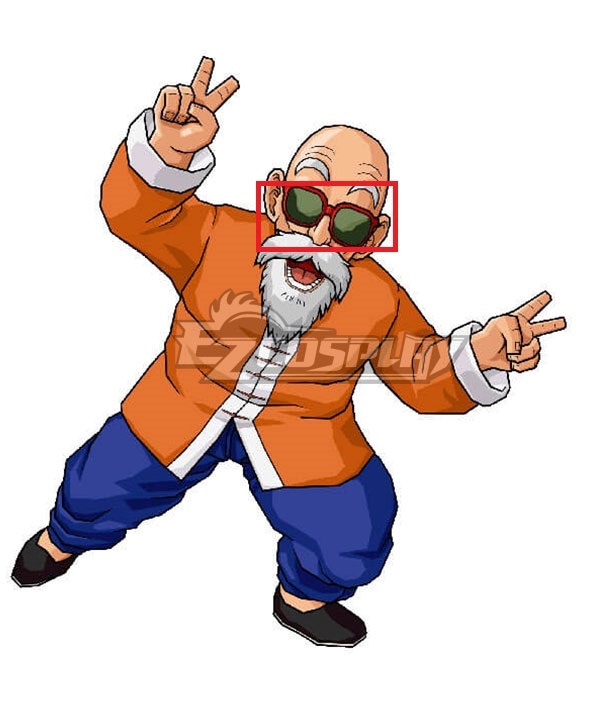 Dragon Ball Master Roshi Red Glasses Cosplay Accessory Prop
