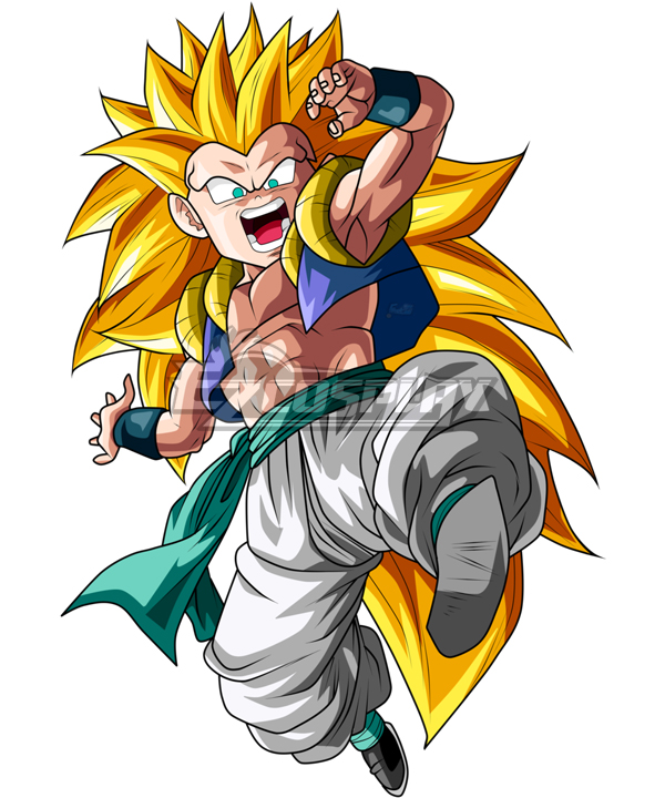 

Dragon Ball Super Gotenks Super Saiyan 3 Golden Cosplay Wig