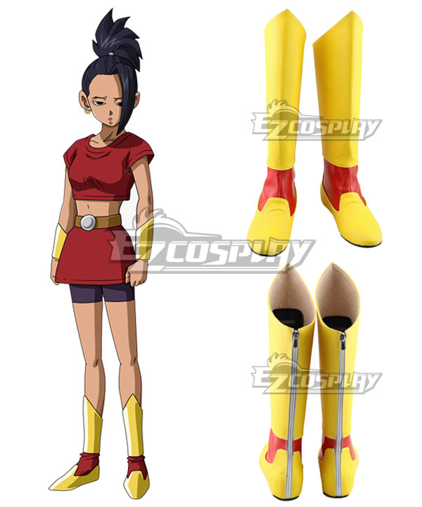 Dragon Ball Super Kale Yellow Red Shoes Cosplay Boots