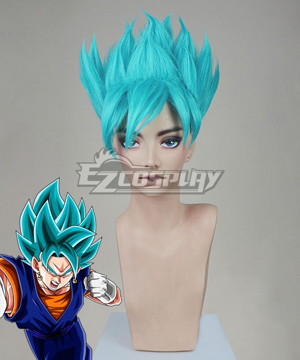 Dragon Ball Super Son Goku Kakarotto SSGSS Blue Cosplay Wig