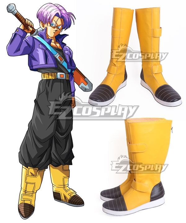 Dragon Ball Super Trunks Yellow Black Shoes Cosplay Boots