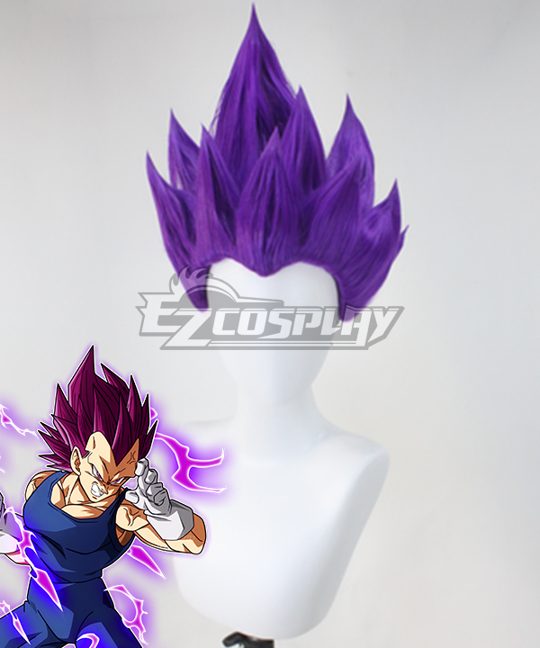 Dragon Ball Super Vegeta Purple Cosplay Wig