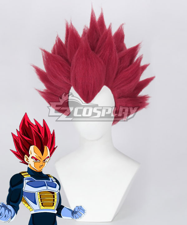 Dragon Ball Super Vegeta Red Cosplay Wig