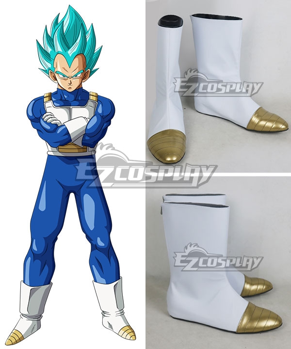 Dragon Ball Super Vegeta White Shoes Cosplay Boots