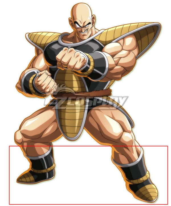 Dragon Ball Z Nappa Black Golden Shoes Cosplay Boots