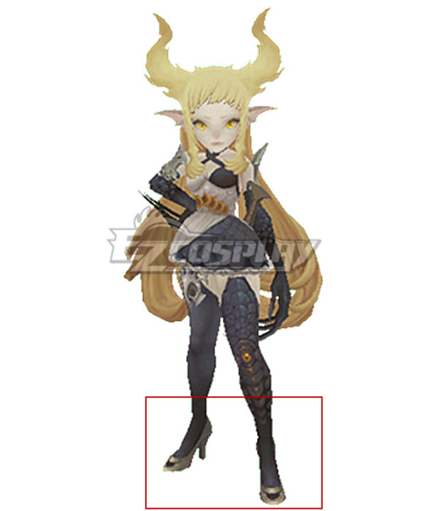 

Dragon Nest Aisha Black Golden Cosplay Shoes