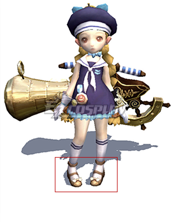 

Dragon Nest Blue Boatswain Set Tinkerer Academic Brown Cosplay Shoes