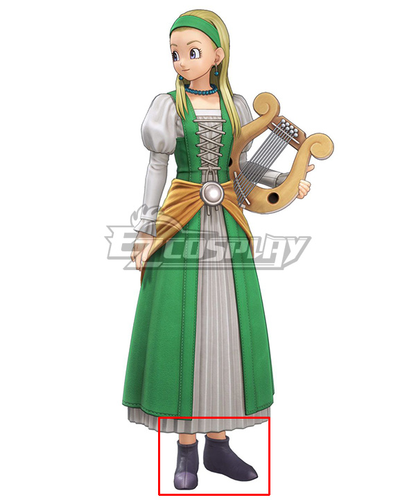 Dragon Quest XI S: Echoes of an Elusive Age Serena Black Cosplay Shoes