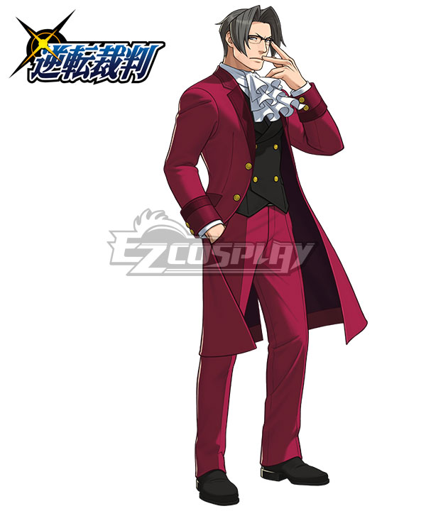 

Ace Attorney Gyakuten Saiban Miles Edgeworth Cosplay Costume