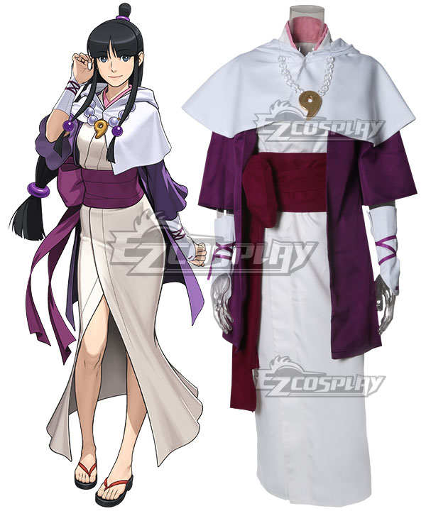 

Ace Attorney Gyakuten Saiban Maya Fey White Cosplay Costume