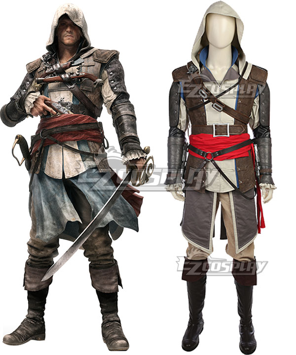 Assassin's Creed IV Black Flag Edward Kenway Cosplay Costume Standard  Version