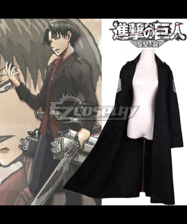 Attack on Titan Humanity in Chains Eren Yeager Mikasa Ackerman Levi Coat Cosplay Costume