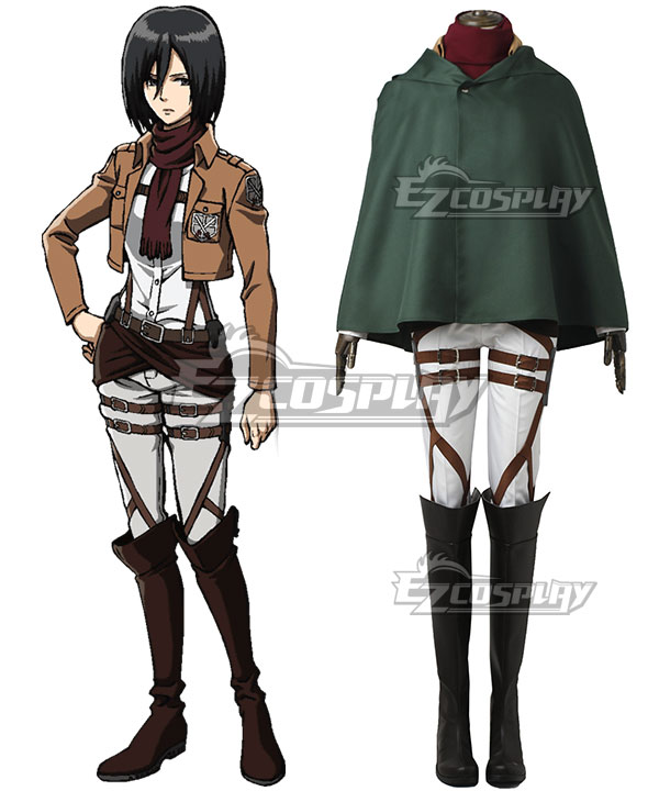 Attack on Titan Shingeki no Kyojin Mikasa Akkaman Mikasa Ackerman 104th Cadet Corps Cosplay Costume - No Boots