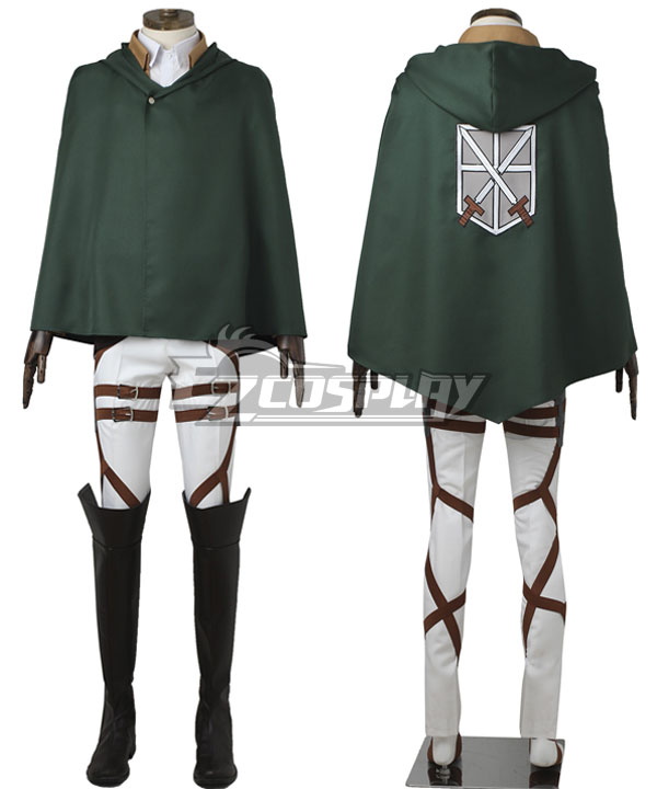 Attack on Titan Shingeki no Kyojin Training Corps Cosplay Costume - No Boot