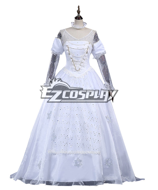 strapless open back dress Halloween Elsa White Dress Frozen 2 Princess Elsa Cosplay Costume   Mermaidcosplay