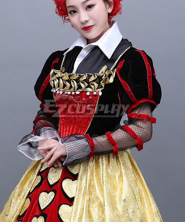 Alice in Wonderland Red Queen Red Dress Cosplay Costume - Premium Edition Alice in Wonderland Red Queen Red Dress Cosplay Costume - Premium Edition