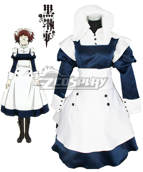 Black Butler Kuroshitsuji Mey-Rin Meirin Maid Cosplay Costume
