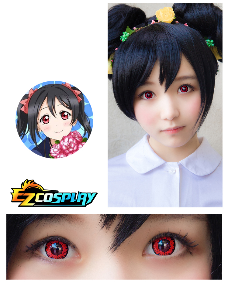 Bella Eye Coscon LoveLive! Love Live School Idol Project Nico Yazawa Red Cosplay Contact Lense 
