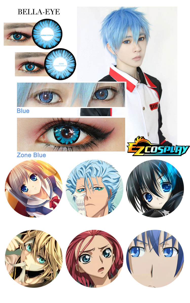 Bella Eye Kuroko's Basketball Tetsuya Kuroko Arcane Jinx Zone Blue Cosplay Contact Lense