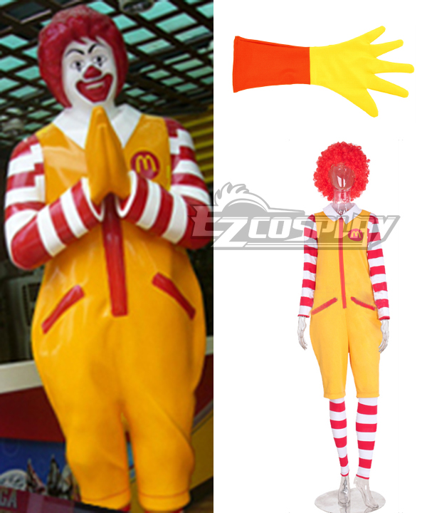 Ronald McDonald Uncle McDonald Show Personification Cosplay Costume