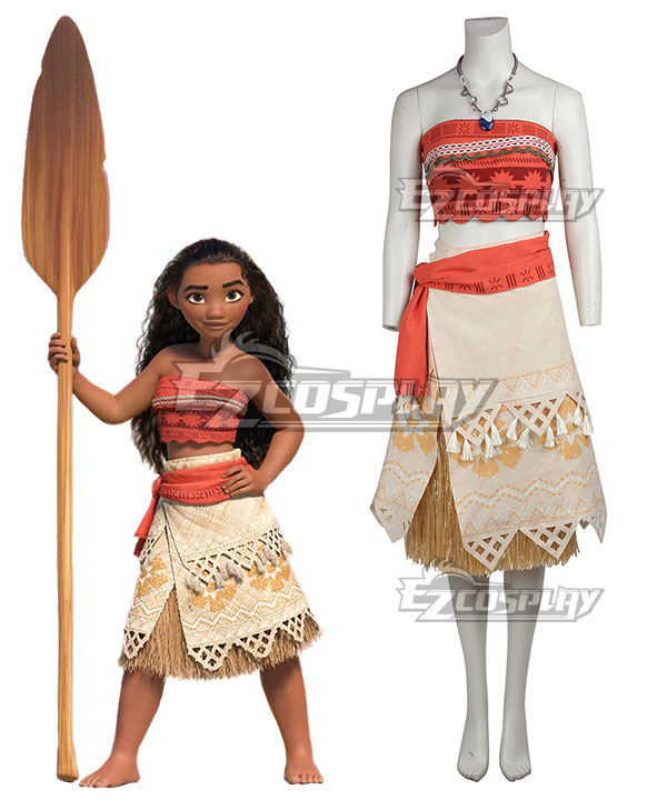 Girls Adult Costume Moana Princess Fancy Dress Cosplay Deluxe Dress