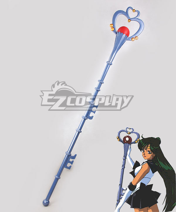 Sailor Moon Meiou Setsuna Sailor Pluto Blue Staves Cosplay Weapon Prop