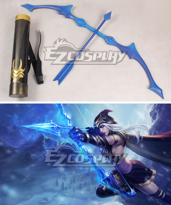 League of Legends Classic Ashe The Frost Archer Bow and arrow Cosplay Weapon Prop