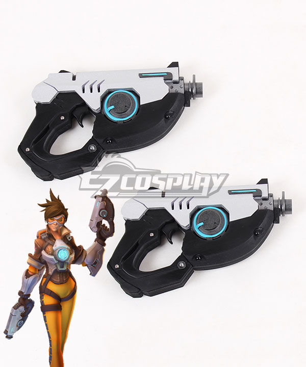 

Overwatch OW Tracer Lena Oxton Two Guns A Cosplay Weapon Prop