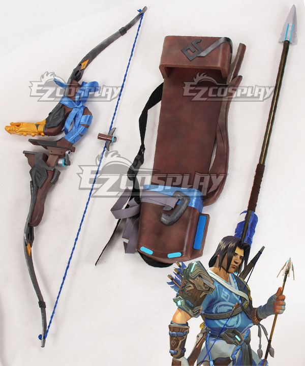 Overwatch OW Hanzo Shimada Young Master Bow and arrow Cosplay Weapon Prop